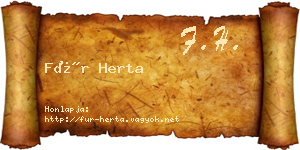 Für Herta névjegykártya